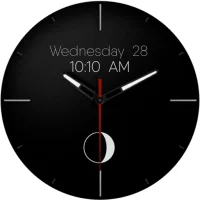 Minimal Analog Watch Face Moon